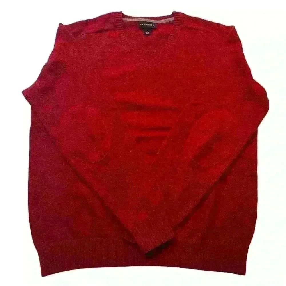 Lands End Merino Wool Blend Sweater Size L